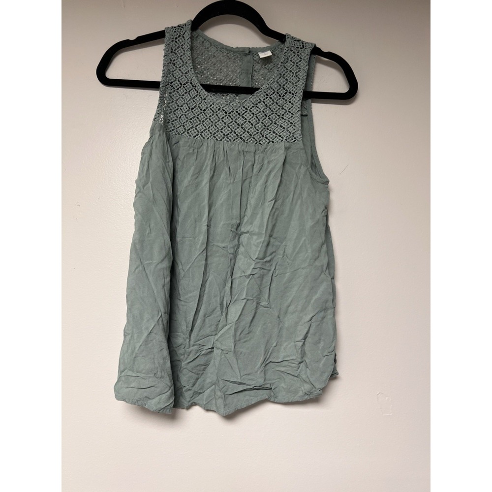 Old Navy Women's Crochet Green Tank Size S